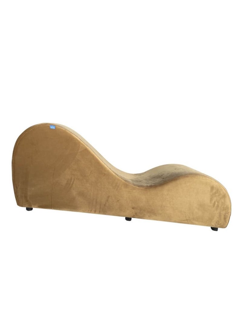 HORSE MATTRESS Romantic Chaise Lounge Sofa – Premium Brown Velvet Fabric – High Durability & Long-Lasting Comfort - Image 5